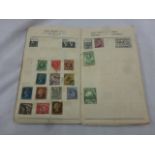 Vanguard Pocket Stamp Album with world stamps to in include 2 x penny blues, 1 x penny red