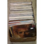 Large collection of over 100 vinyl LP's of mixed genre to include David Bowie, The Stranglers,