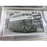 Collection of vintage Bus Photographs in nine Burgundy ring binders, colour plus black & white, many