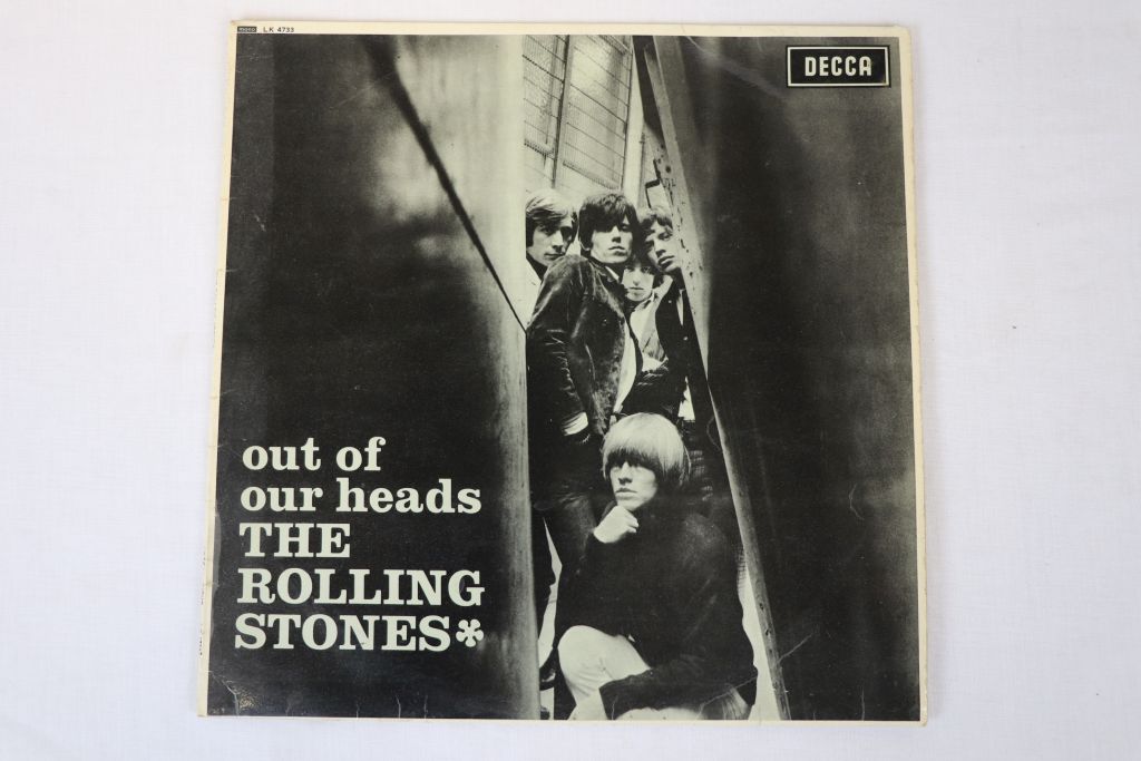 Vinyl - Rolling Stones Out of Our Heads Mono Decca LK4733 red Decca unboxed label with non