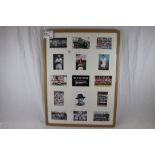 Football Memorabilia - A1 Framed and glazed Manchester United The Busby Babes set of 15 mounted
