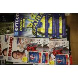40 England home and away football programmes from the modern era in excellent condition. Includes