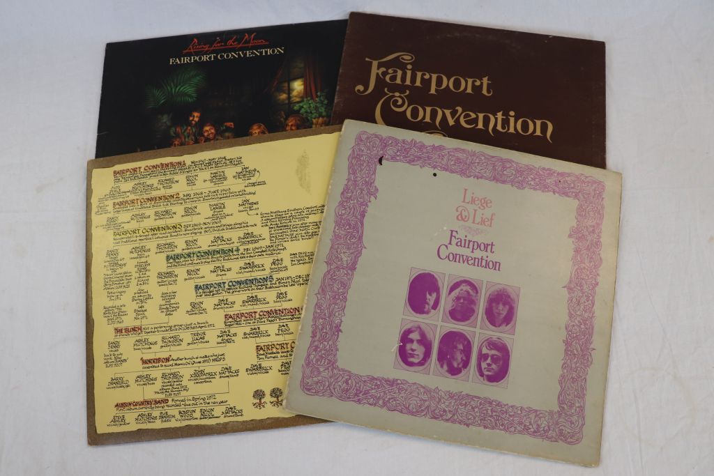 Vinyl - Four Fairport Convention LPs to include Liege and Lief (ILPS 9115), pink label with 'i'