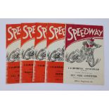 Speedway programmes, California homes 1956, dated 1st April, 20th May, 15th July, 6th August &