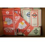 Transport / London buses, a collection of approx 100 vintage folded maps, 1930s onwards, to