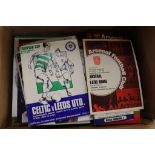 A collection of around 80 British clubs home and away football programmes in Europe from the 1960s