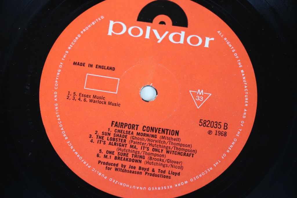 Vinyl - Fairport Convention self titled Polydor 582035 Mono, fully laminated sleeve has some - Image 7 of 7