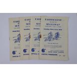 Speedway programmes, Eastbourne homes v California 26th June 1955, 24th July 1955, 29th April 1956 &