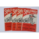 Speedway programmes, California homes 1954, dated 23rd May, 6th June, 20th June, 15th August, 12th