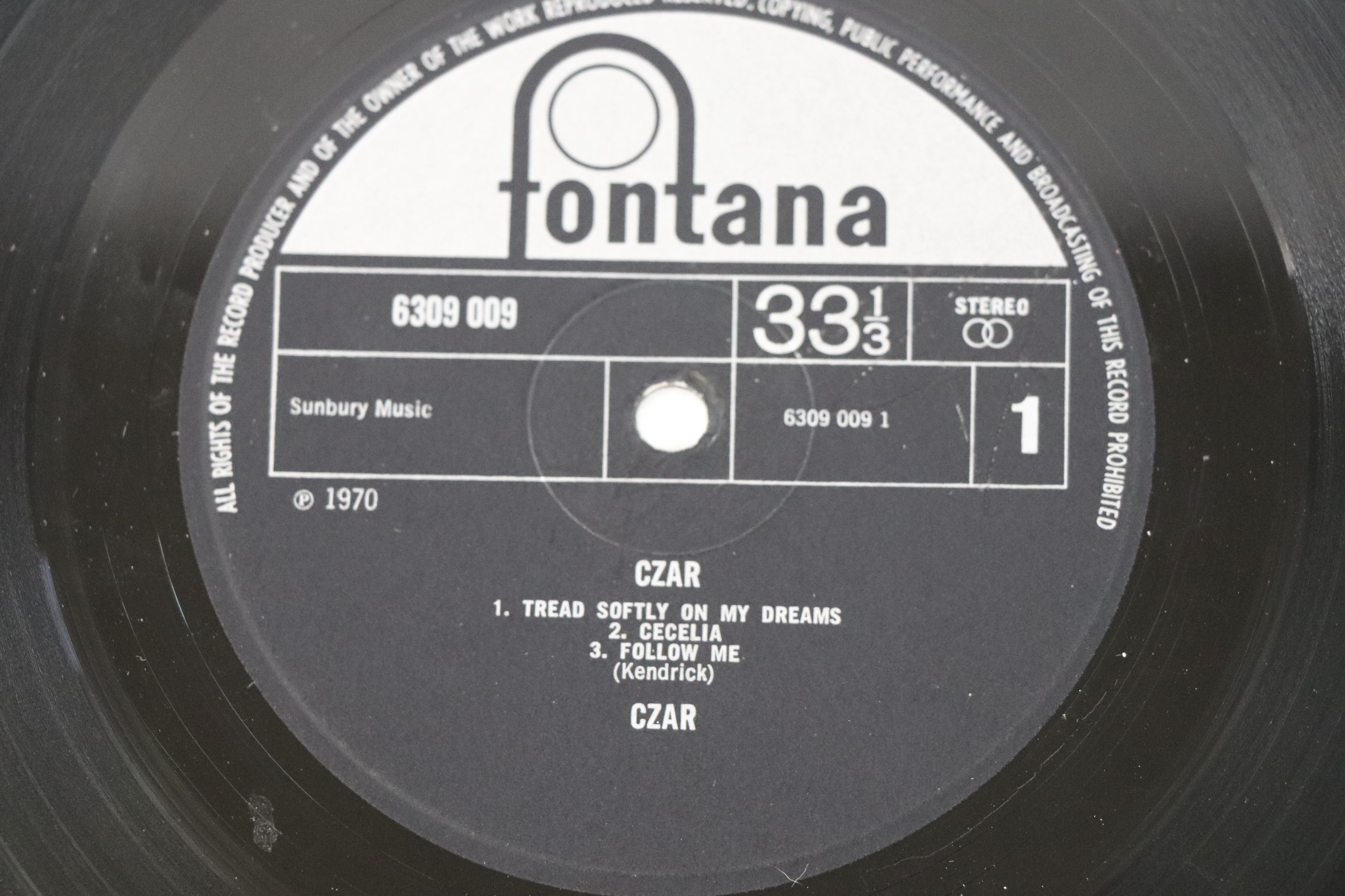 Vinyl - Czar - Self Titled (Fontana 6309 009) A nice example on the silver and black Fontana - Image 5 of 7