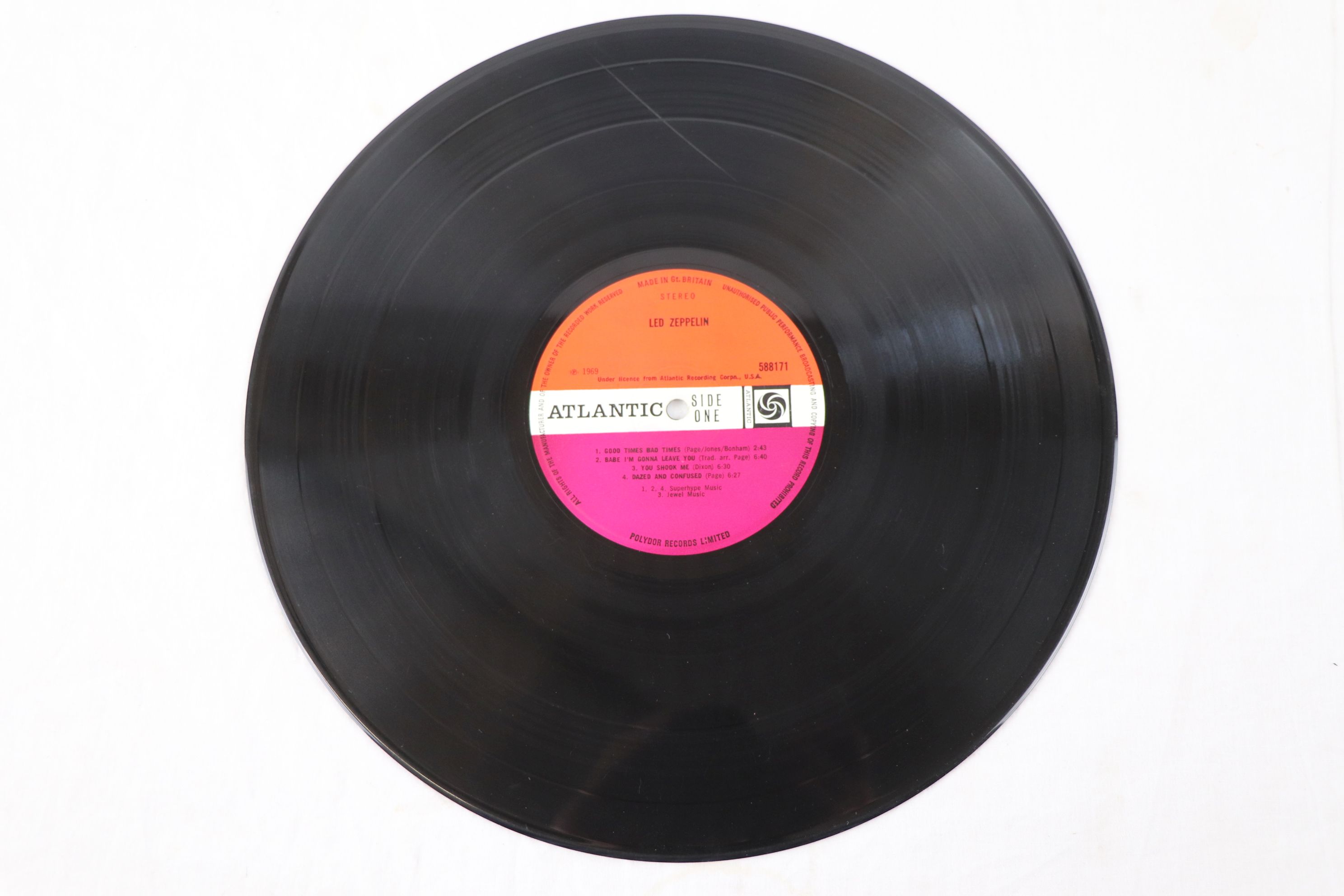 Vinyl - Led Zeppelin One (Atlantic 588171) stereo, with plum label, turquoise sleeve lettering - Image 4 of 12