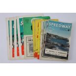 Speedway programmes, Aldershot aways 1950 - 1952, to include fixtures vs Cardiff x 5, vs Plymouth