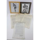 Boxing - a collection of 10 British Boxing Board of Control contracts, 1940s, between manager George