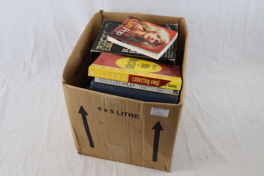 Vinyl Reference Books - Box containing several early rare record price guides 2010, 2012, The