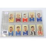 Set of Carreras football cigarette cards to include Famous footballers from 1935