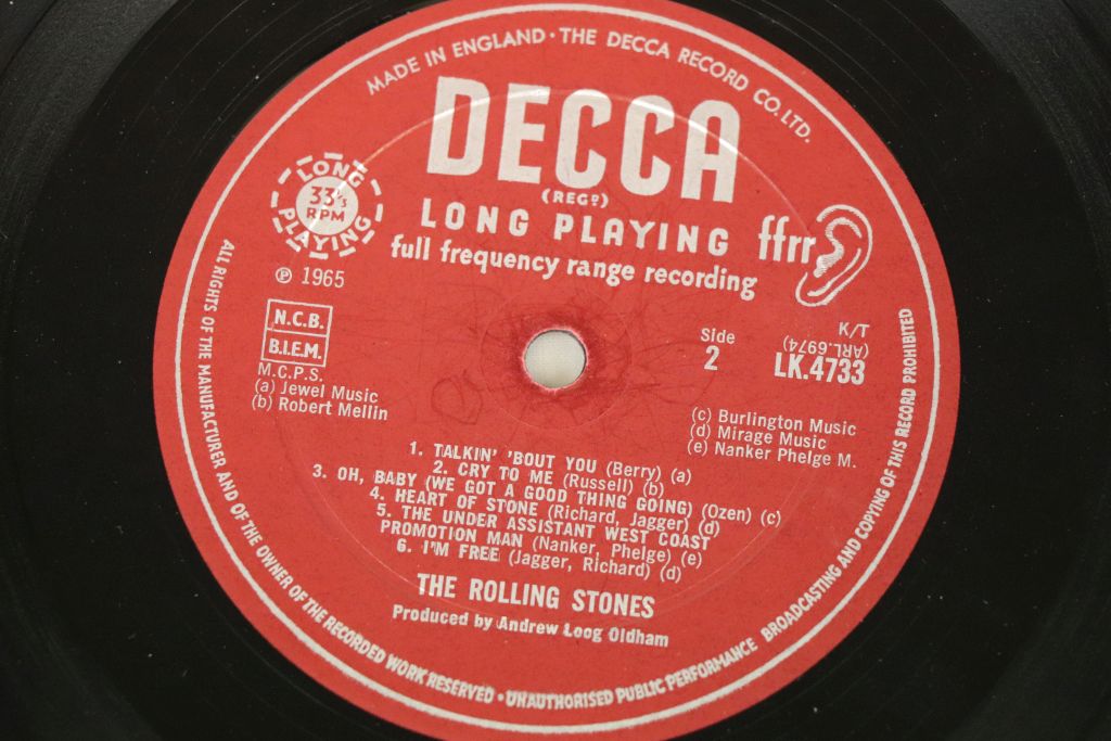 Vinyl - Rolling Stones Out of Our Heads Mono Decca LK4733 red Decca unboxed label with non - Image 7 of 8
