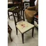 Edwardian Mahogany Inlaid Bedroom Chair