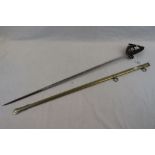 A 19th Century Light Infantry Officers Dress Sword And Scabbard With Slightly Curved Single Edge