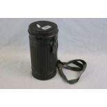 Vintage Military Gas Mask With Storage Canister, Possibly German.