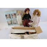 Collection of artist and collectors dolls to include a boxed Ashton Drake Galleries Princess Diana