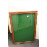 Vintage Wooden Framed Hanging Notice Board with Single Glass Door, 102cms x 69cms