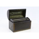 Dome topped leather covered Stationary box