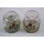 A Pair Of WW2 Era Glass RAF Inkwells.