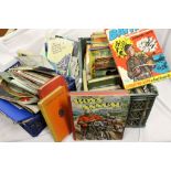 Two Boxes of Vintage Children's Annuals, Epherma and Art Books, etc