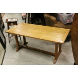 Early 20th century Cotswold School Arts & Crafts Rectangular Table with replacement Oak Top