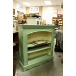 Green Painted Pine Bookcase, 91cms wide x 92cms high