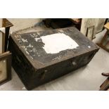 Vintage Wooden and Metal Bound Trunk