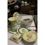 Collection of vintage ceramics to include an Art Deco style Sylvac jug