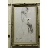 1903 a Signed pastel still life study of a nude female signed + dated