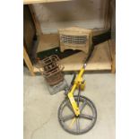 Distance measuring wheel, Stove, large saw etc