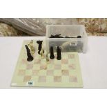 Stone Chess Board together with Roman Style Chess Pieces