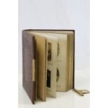 19th Century leather bound Photograph album with CDV's