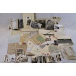 A Large Collection Of WW2 Ephemera To Include Photographs, Documents, Drawings, Letters,