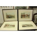 Set of Four The Noble Tips Hunting Aquatints, Moores Tally Ho to the Sports