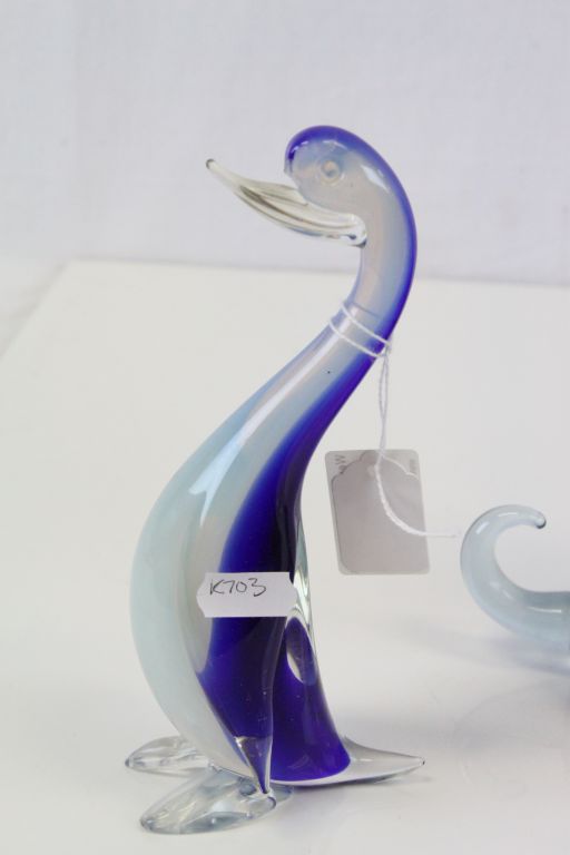 Three Murano style Glass Animals to include a Duck, Dog & Rabbit - Image 2 of 4