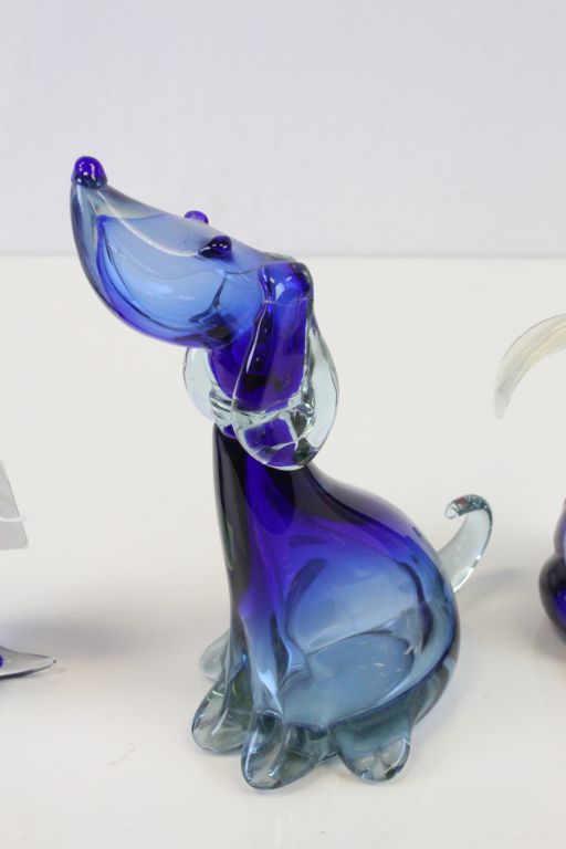Three Murano style Glass Animals to include a Duck, Dog & Rabbit - Image 3 of 4