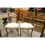 Pair of Early 20th century French Walnut Bedroom Chairs