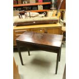 Early 19th century Mahogany Fold-Over Tea Table raised on square legs