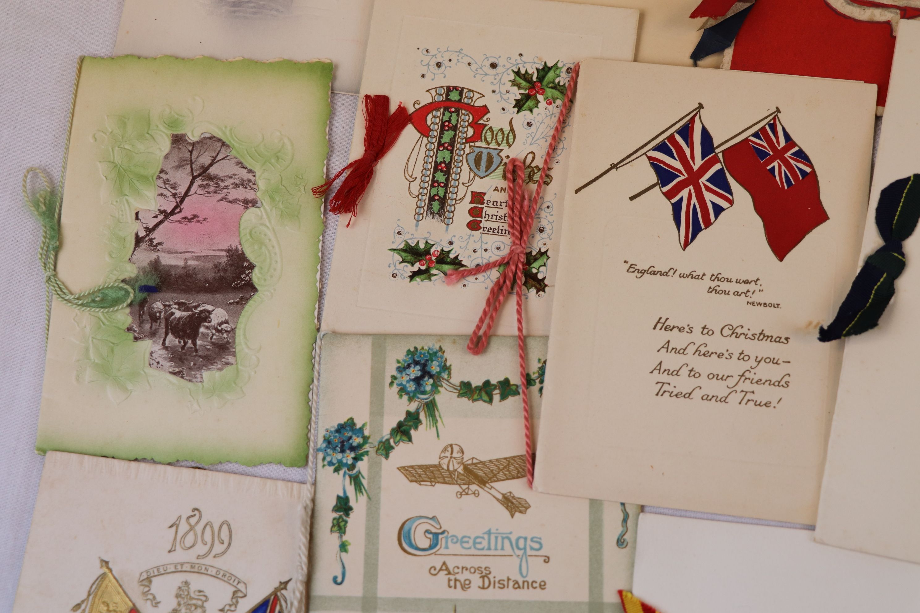 A Collection Of Approx 29 x WW1 & WW2 Regimental Military Christmas Greetings Cards. - Image 4 of 9