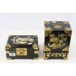 Two Vintage Chinese Jewellery Boxes