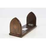 Edwardian Mahogany Inlaid Bookslide of Small Proportions