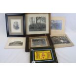 A Collection Of Severn Framed And Unframed Photographs & Prints To Include The Royal Engineers & The