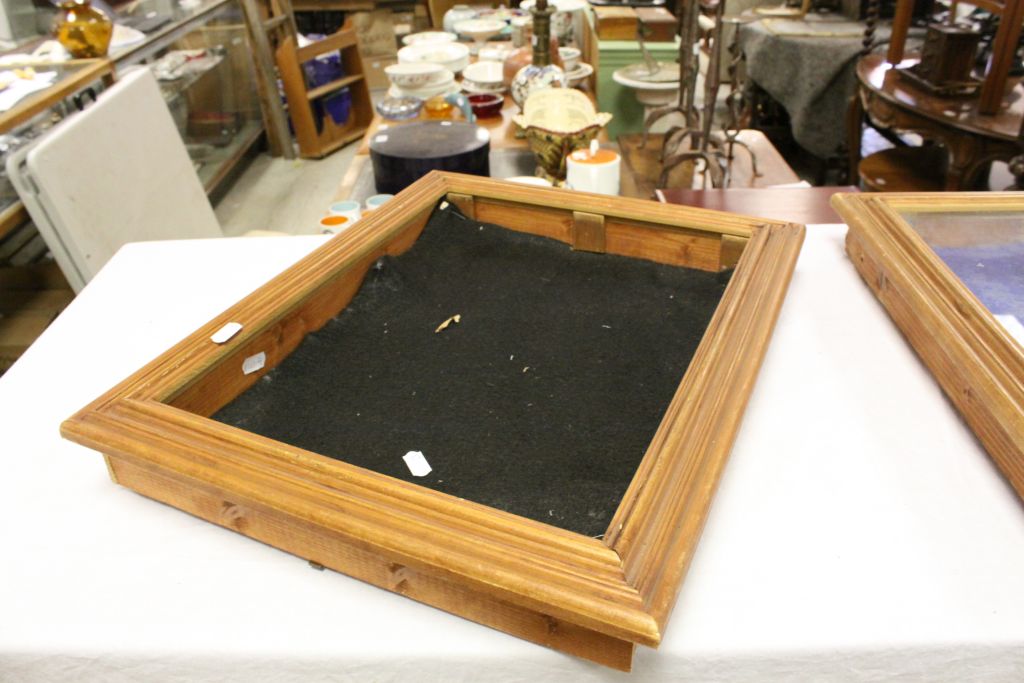 Two wooden framed table top display case - Image 3 of 3