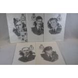 WWII - Five ltd edn RAF prints of individuals awarded The Victoria Cross all signed to include Group