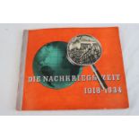 A Complete Collection Of WW2 Era German Cigarette Cards In Original Album "Die Nachkriegsziet 1918-