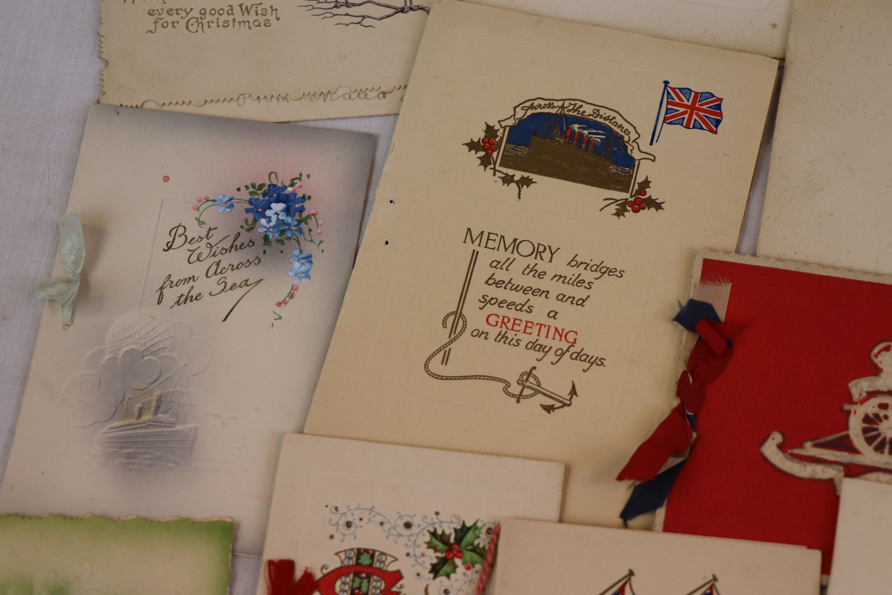A Collection Of Approx 29 x WW1 & WW2 Regimental Military Christmas Greetings Cards. - Image 3 of 9